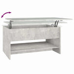 Coffee Table Concrete Grey 80x50x40 cm Engineered Wood 809660