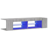 TV Cabinet with LED Lights Grey Sonoma 135x39x30 cm 815694