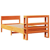 Bed Frame without Mattress Wax Brown 90x200 cm Solid Wood Pine 3306197
