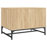 Coffee Table with Glass Doors Sonoma Oak 68.5x50x50 cm 836541