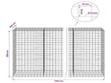 Gabion with 5 mm Wire and 10x10 cm Mesh 700x100x200 cm 3465368