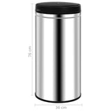 ZNTS Automatic Sensor Dustbin 70 L Stainless Steel 322696