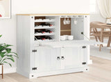 Wine cabinet White 97 x 45 x 114 cm Solid Pine Wood 42024956