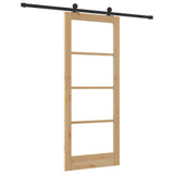 Sliding Door ORKDAL Natural and Black 83 x 202 cm 3332025