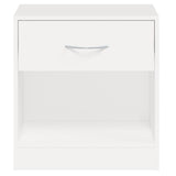 Nightstand 2 pcs with Drawer White 242547