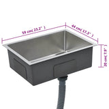 Handmade Kitchen Sink Stainless Steel 145078