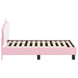 Toddler Bed Frame with Headboard Pink 70 x 140 cm PU 42011079
