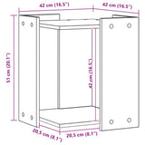 Cat Litter Box Enclosure Artisian Oak 42x42x51 cm Engineered Wood 857750