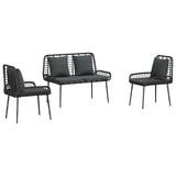 Garden Dining Set 3 pcs Black and Anthracite 42010358