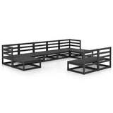 9 Piece Garden Lounge Set Solid Pinewood 3076088
