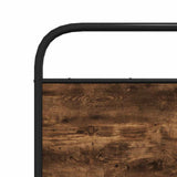 Bed Frame Without Mattress 160x200 cm Smoked Oak Engineered Wood 4100359