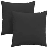 Sofa Pillows 2 pcs Black 80 x 80 cm Fabric 42014072
