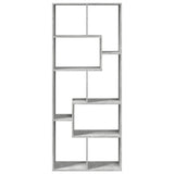 Room Divider Bookcase Concrete Grey 67x25x161.5 cm Engineered Wood 858078