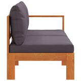 Garden Sofa with 1 Armrest 2-Seater Solid Wood Acacia 367630