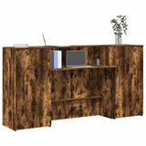Reception Desk Smoked Oak 200x50x103,5 cm Engineered Wood 3324218