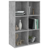 Book Cabinet/Sideboard Concrete Grey 66x30x98 cm Engineered Wood 800346