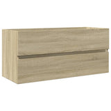 Bathroom Sink Cabinet Sonoma Oak 100x38.5x45 cm Engineered Wood 849639