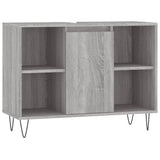 ZNTS 3 Piece Bathroom Furniture Set Grey Sonoma Engineered Wood 3190305
