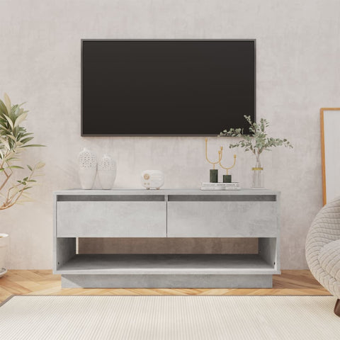 TV Cabinet Concrete Grey 102x41x44 cm Engineered Wood 809489