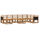 Outdoor Sofa Set 9 pcs Natural Solid Acacia Wood 3385460