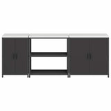 Kitchen Storage Set HATTEM 3 pcs Black Cold-rolled Steel 3392673