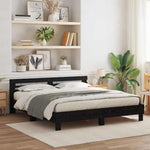 Bed Frame with Headboard Black oak 180 x 200 cm Engineered wood 3333938