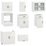 ZNTS 8 Piece Kitchen Cabinet Set Kalmar High Gloss White Engineered Wood 3314833