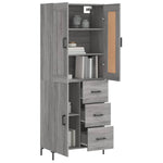 Highboard Grey Sonoma 69.5x34x180 cm Engineered Wood 3199815