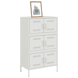 Highboard White 68x39x113 cm Steel 842963