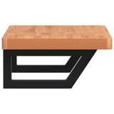 Basin Shelf Wall Mounted Steel and Solid Wood Beech 3302379