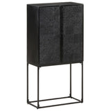 Sideboard Black 60x30x120 cm Solid Acacia and Mango Wood 321613