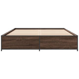 Bed Frame without Mattress Brown Oak 120x190 cm Small Double 3279866