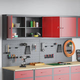 Tool Cabinet Set with Shelf 6 pcs Red Powder-Coated Steel 3321403