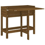 Garden Planter with Folding Tabletop Honey Brown Solid Wood Pine 825124