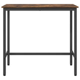 Table Smoked Oak 100 x 50 x 90.5 cm Engineered Wood and Steel 873734
