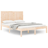 Bed Frame without Mattress 135x190 cm Double Solid Wood Pine 3105705