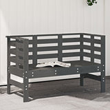 Garden Bench Grey Solid pine wood 2-seater Durable Garden Bench 825137