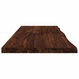 Live Edge Table Top 140 x 60 x 3.5 cm Rectangular Dark Brown 938551
