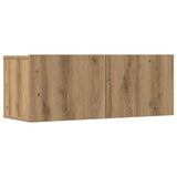 7 Piece TV Cabinet Set Wall-mounted Artisan Oak Engineered Wood 3329014
