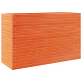 Garden Planter Wax Brown 110x40x68.5 cm Solid Wood Pine 3282496