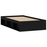 ZNTS Bed Frame without Mattress Black 100x200 cm 3203832