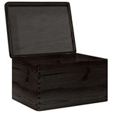 Wooden Box with Lid Black 40x30x23 cm Solid Wood Pine 4017396