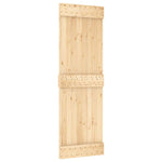 Sliding Door with Hardware Set 70x210 cm Solid Wood Pine 3332658