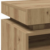 Bedside Cabinets with LED Lights 2 pcs Artisan Oak 40x39x48.5 cm 857661