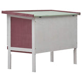 170829 Outdoor Rabbit Hutch 1 Layer Brown Wood