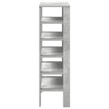 Shoe Rack Concrete Oak 61x32x105 cm Engineered Wood 859863