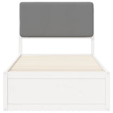 Bed Frame with Upholstered Headboard Light Grey 90 x 190 cm 877668