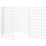 Free Range Animal Enclosure 6-Panel 54x100 cm Galvanised Iron 171581