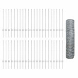 Welded Wire Fence 100 x 0.8 m Hot-Dip Galvanised Steel 3337069
