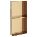 Shower Niche Brushed Gold 32x62x9 cm Stainless Steel 4005133